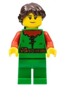 Minifigurka: CAS558:  Forestwoman - Red, Ponytail