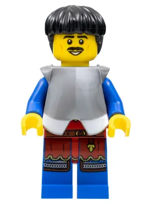CAS566:  Lion Knight - Male, Black Hair, Flat Silver Armor