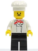 Minifigurka: CHEF007B:  Chef - Black Legs, Moustache (Reissue)