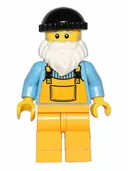 Minifigurka: COL037A:  Fisherman (Black Cap)