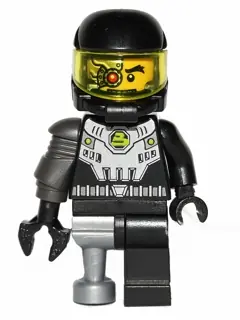 COL038A:  Space Villain - Flat Silver Pirate Peg Leg
