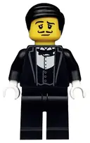 Minifigurka: COL129:  Waiter, Series 9 (Minifigure Only without Stand and Accessories)