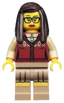 Minifigurka: COL145:  Librarian, Series 10 (Minifigure Only without Stand and Accessories)