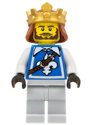 COL261:  Warrior - King with Fleur-de-lis Vest, Crown, Dark Brown Beard