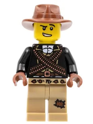 COL264:  Warrior - Male with Bandoliers, Dark Tan Legs with Patch, Fedora Hat