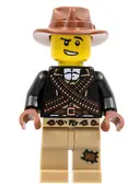 Minifigurka: COL264:  Warrior - Male with Bandoliers, Dark Tan Legs with Patch, Fedora Hat
