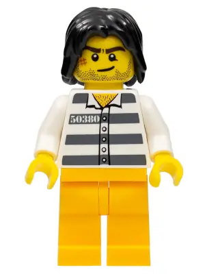 COL276:  Police - Jail Prisoner 50380 Prison Stripes, Tousled Hair