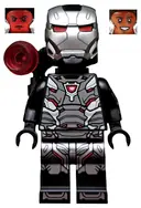 Minifigurka: COL334:  War Machine - Black and Silver Armor with Backpack