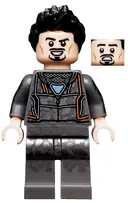 Minifigurka: COL336:  Tony Stark - Hoodie with Dark Silver Camouflage