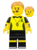 Minifigurka: COL411:  Football Referee, Series 24 (Minifigure Only without Stand and Accessories)