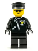 Minifigurka: COP025:  Police - Zipper with Sheriff Star, Black Hat