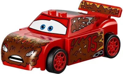 CRS007:  Lightning McQueen - Red, Splashed in Mud