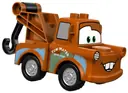 Minifigurka: CRS019:  Duplo Tow Mater - Dark Orange Hook Base, Silver Wheels