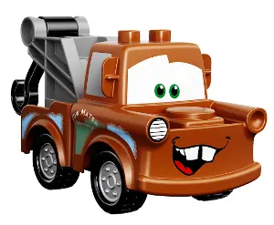 CRS046:  Duplo Tow Mater - Light Bluish Gray Hook Base, Silver Wheels