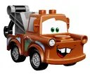 Minifigurka: CRS046:  Duplo Tow Mater - Light Bluish Gray Hook Base, Silver Wheels