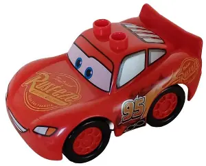 CRS113:  Duplo Lightning McQueen - Rust-eze Hood, Treaded Tires, Low Front Window