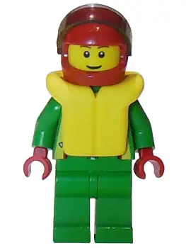 CTY0002:  Octan - Green Jacket with Pockets, Brown Eyebrows, Thin Grin
