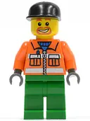 Minifigurka: CTY0046:  Sanitary Engineer 1 - Green Legs, Beard Around Mouth