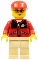 Minifigurka: CTY0129:  Red Jacket with Zipper Pockets and Classic Space Logo, Tan Legs, Red Cap