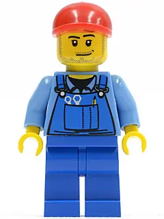 CTY0134A:  Farm Hand, Blue Overalls, Short Bill Cap
