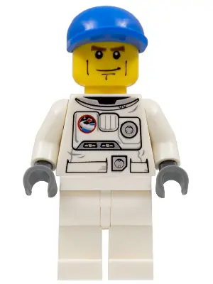 CTY0221:  Spacesuit, White Legs, Blue Short Bill Cap, Brown Eyebrows