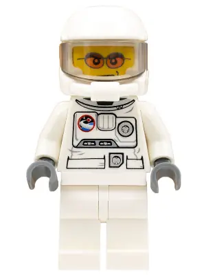 CTY0223:  Spacesuit, White Legs, Space Helmet, Orange Sunglasses