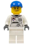 Minifigurka: CTY0226:  Spacesuit, White Legs, Blue Short Bill Cap, Black Eyebrows