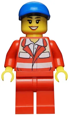CTY0317:  Paramedic - Red Uniform, Female, Blue Short Bill Cap