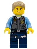 Minifigurka: CTY0356:  Police - LEGO City Undercover Chase McCain, Dark Blue Legs