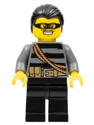 CTY0363:  Police - City Burglar, Black Hair, Mask