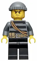 Minifigurka: CTY0364:  Police - City Burglar, Knit Cap
