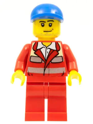 CTY0394:  Paramedic - Red Uniform, Male, Blue Short Bill Cap