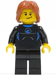 CTY0407:  Coast Guard City - Surfer in Wetsuit, Dark Orange Tousled Hair, Crooked Smile