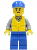 Minifigurka: CTY0408:  Coast Guard City - Crew Member, Blue Cap