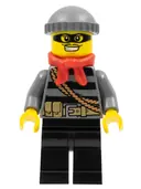 Minifigurka: CTY0433:  Police - City Burglar, Dark Bluish Gray Knit Cap, Red Bandana, Mask