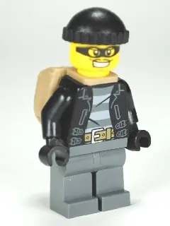 CTY0453:  Police - City Bandit Male, Black Knit Cap, Backpack, Mask