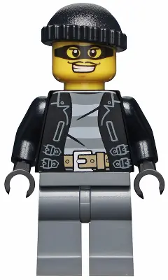 CTY0462:  Police - City Bandit Male, Black Knit Cap, Mask
