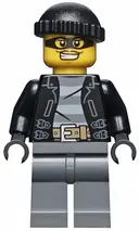 Minifigurka: CTY0462:  Police - City Bandit Male, Black Knit Cap, Mask