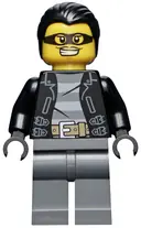 Minifigurka: CTY0478:  Police - City Bandit Male, Black Hair, Mask