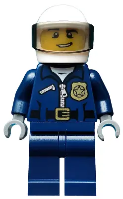 CTY0484:  Police - City Motorcycle Officer, Lopsided Grin