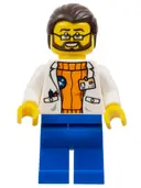 Minifigurka: CTY0494:  Arctic Scientist - Dark Brown Hair, Beard