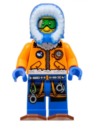 CTY0497:  Arctic Explorer, Male with Green Goggles and Snowshoes