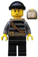 Minifigurka: CTY0501:  Police - City Burglar, Knit Cap and Open Backpack