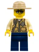 Minifigurka: CTY0516:  Swamp Police - Officer, Vest, Dark Tan Hat, Sunglasses