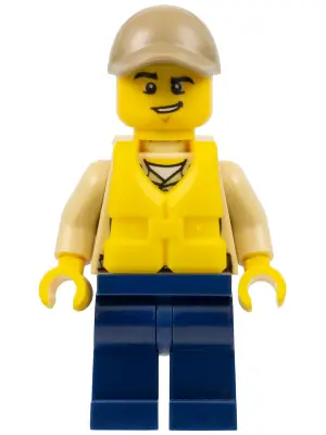 CTY0519:  Swamp Police - Officer, Shirt, Dark Tan Cap, Life Jacket