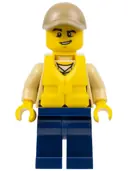 Minifigurka: CTY0519:  Swamp Police - Officer, Shirt, Dark Tan Cap, Life Jacket
