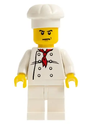 CTY0532:  Chef - White Torso with 8 Buttons, White Legs, Angry Eyebrows