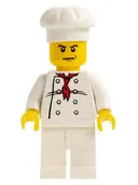 Minifigurka: CTY0532:  Chef - White Torso with 8 Buttons, White Legs, Angry Eyebrows