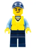 Minifigurka: CTY0536:  Police - City Officer, Life Jacket, Crooked Smile