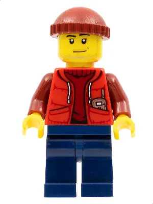 CTY0566:  Deep Sea Submariner Male, Dark Red Knit Cap